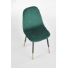 Scaun tapitat living/sufragerie Halmar K379, cadru metal, stil glamour, 45x48x88x48cm, catifea, verde