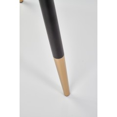 Scaun tapitat living/sufragerie Halmar K379, cadru metal,  stil glamour, 45x48x88x48cm, catifea, gri