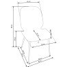 Scaun tapitat living/sufragerie Halmar K381, cadru metal,  stil glamour, 48x58x88x49cm, catifea, gri