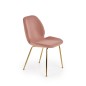 Scaun glamour roz, tapiterie catifea, cadru metalic auriu, 48x58x88x49 cm Scaun glamour roz, tapiterie catifea, cadru metalic auriu, 48x58x88x49 cm