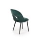 Scaun sufragerie, tesatura de catifea, cadru metal, stil clasic, inaltime 84 cm, verde Scaun sufragerie, tesatura de catifea, cadru metal, stil clasic, inaltime 84 cm, verde