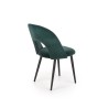 Scaun tapitat living/sufragerie Halmar K384, cadru metal, stil clasic, 54x57x84x48cm, catifea, verde