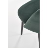 Scaun tapitat living/sufragerie Halmar K384, cadru metal, stil clasic, 54x57x84x48cm, catifea, verde