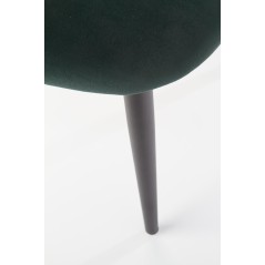Scaun tapitat living/sufragerie Halmar K384, cadru metal,  stil clasic, 54x57x84x48cm, catifea, verde