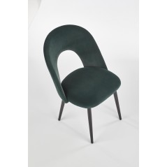 Scaun tapitat living/sufragerie Halmar K384, cadru metal,  stil clasic, 54x57x84x48cm, catifea, verde