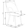 Scaun tapitat living/sufragerie Halmar K384, cadru metal, stil clasic, 54x57x84x48cm, catifea, verde