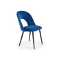 Scaun stil clasic, catifea bleumarin, cadru metal, inaltime 84 cm Scaun stil clasic, catifea bleumarin, cadru metal, inaltime 84 cm