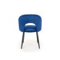 Scaun stil clasic, catifea bleumarin, cadru metal, inaltime 84 cm Scaun stil clasic, catifea bleumarin, cadru metal, inaltime 84 cm