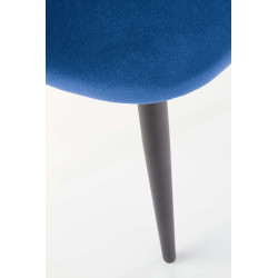Scaun tapitat living/sufragerie Halmar K384, cadru metal,  stil clasic, 54x57x84x48cm, catifea, albastru