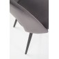Scaun living, matlasat cu catifea, cadru metal, inaltime 84 cm, gri Scaun living, matlasat cu catifea, cadru metal, inaltime 84 cm, gri