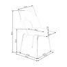 Scaun tapitat living/sufragerie Halmar K385, cadru metal,  stil glamour, 54x59x88x50cm, catifea, negru