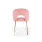 Scaun Amelie cu tapiterie catifea roz, stil glamour, picioare otel auriu, inaltime 88 cm Scaun Amelie cu tapiterie catifea roz, stil glamour, picioare otel auriu, inaltime 88 cm
