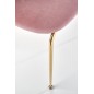 Scaun Amelie cu tapiterie catifea roz, stil glamour, picioare otel auriu, inaltime 88 cm Scaun Amelie cu tapiterie catifea roz, stil glamour, picioare otel auriu, inaltime 88 cm