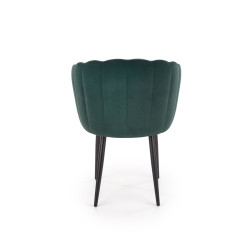Scaun tapitat living/sufragerie Halmar K386, cadru metal,  stil clasic, 60x58x84x48cm, catifea, verde