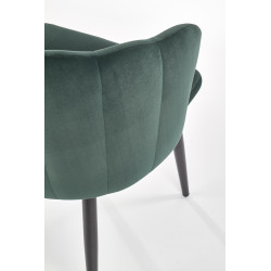 Scaun tapitat living/sufragerie Halmar K386, cadru metal,  stil clasic, 60x58x84x48cm, catifea, verde
