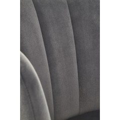 Scaun tapitat living/sufragerie Halmar K386, cadru metal,  stil clasic, 60x58x84x48cm, catifea, gri