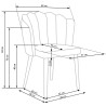 Scaun tapitat living/sufragerie Halmar K386, cadru metal, stil clasic, 60x58x84x48cm, catifea, gri
