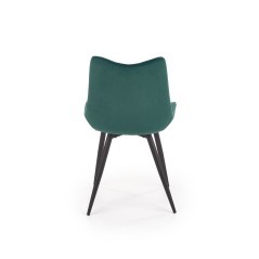 Scaun tapitat living/sufragerie Halmar K388, cadru metal,  stil clasic, 53x61x87x49cm, catifea, verde
