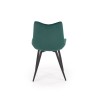 Scaun tapitat living/sufragerie Halmar K388, cadru metal, stil clasic, 53x61x87x49cm, catifea, verde