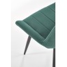 Scaun tapitat living/sufragerie Halmar K388, cadru metal, stil clasic, 53x61x87x49cm, catifea, verde
