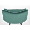 Scaun tapitat living/sufragerie Halmar K388, cadru metal, stil clasic, 53x61x87x49cm, catifea, verde