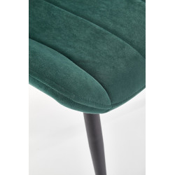 Scaun tapitat living/sufragerie Halmar K388, cadru metal,  stil clasic, 53x61x87x49cm, catifea, verde
