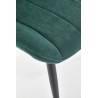 Scaun tapitat living/sufragerie Halmar K388, cadru metal, stil clasic, 53x61x87x49cm, catifea, verde