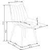 Scaun tapitat living/sufragerie Halmar K388, cadru metal, stil clasic, 53x61x87x49cm, catifea, verde