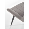 Scaun tapitat living/sufragerie Halmar K388, cadru metal, stil clasic, 53x61x87x49cm, catifea, gri