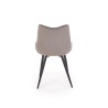 Scaun tapitat living/sufragerie Halmar K388, cadru metal, stil clasic, 53x61x87x49cm, catifea, gri
