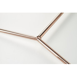 Scaun living/sufragerie Halmar K390, cadru metal,  stil glamour, 46x60x90x47cm, piele, alb/negru