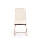 Scaun living, tapiterie piele ecologica, cadru otel cromat auriu, 46x60x90x47 cm, crem si gri Scaun living, tapiterie piele ecologica, cadru otel cromat auriu, 46x60x90x47 cm, crem si gri
