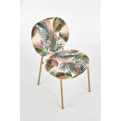Scaun living/sufragerie Halmar K398, cadru metal,  stil modern, 47x57x82x48cm, textil, multicolor