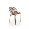 Scaun living/sufragerie Halmar K398, cadru metal, stil modern, 47x57x82x48cm, textil, multicolor