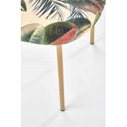 Scaun living/sufragerie Halmar K398, cadru metal,  stil modern, 47x57x82x48cm, textil, multicolor