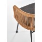 Scaun fotoliu din ratan sintetic, cadru metalic, stil scandinav, perna sezut, inaltime 74 cm Scaun fotoliu din ratan sintetic, cadru metalic, stil scandinav, perna sezut, inaltime 74 cm