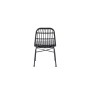 Scaun scandinav din ratan sintetic, cadru otel, 47x45x85x43cm, perna sezut, negru/gri Scaun scandinav din ratan sintetic, cadru otel, 47x45x85x43cm, perna sezut, negru/gri