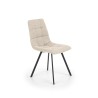Scaun tapitat living/sufragerie Halmar K402, cadru metal, stil clasic, 45x55x86x48cm, stofa, bej