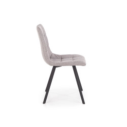 Scaun tapitat living/sufragerie Halmar K402, cadru metal,  stil clasic, 45x55x86x48cm, stofa, bej