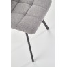 Scaun tapitat living/sufragerie Halmar K402, cadru metal, stil clasic, 45x55x86x48cm, stofa, bej