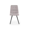 Scaun tapitat living/sufragerie Halmar K402, cadru metal, stil clasic, 45x55x86x48cm, stofa, bej