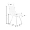Scaun tapitat living/sufragerie Halmar K402, cadru metal, stil clasic, 45x55x86x48cm, stofa, bej