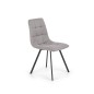 Scaun dining, baza metalica, stil clasic, tapiterie stofa, gri Scaun dining, baza metalica, stil clasic, tapiterie stofa, gri
