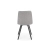 Scaun tapitat living/sufragerie Halmar K402, cadru metal, stil clasic, 45x55x86x48cm, stofa, gri