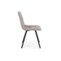 Scaun dining, baza metalica, stil clasic, tapiterie stofa, gri Scaun dining, baza metalica, stil clasic, tapiterie stofa, gri