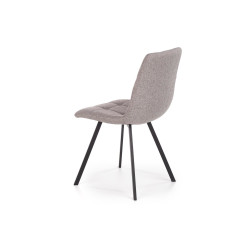 Scaun tapitat living/sufragerie Halmar K402, cadru metal,  stil clasic, 45x55x86x48cm, stofa, gri
