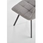 Scaun dining, baza metalica, stil clasic, tapiterie stofa, gri Scaun dining, baza metalica, stil clasic, tapiterie stofa, gri