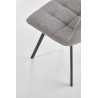 Scaun tapitat living/sufragerie Halmar K402, cadru metal, stil clasic, 45x55x86x48cm, stofa, gri