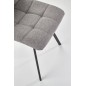 Scaun dining, baza metalica, stil clasic, tapiterie stofa, gri Scaun dining, baza metalica, stil clasic, tapiterie stofa, gri