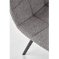 Scaun dining, baza metalica, stil clasic, tapiterie stofa, gri Scaun dining, baza metalica, stil clasic, tapiterie stofa, gri